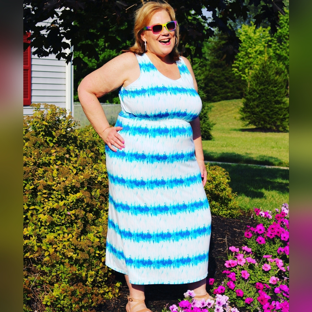 NEW NWT Christopher & Banks Plus Size Tie Dye Maxi Dress Size 1X (16/18)